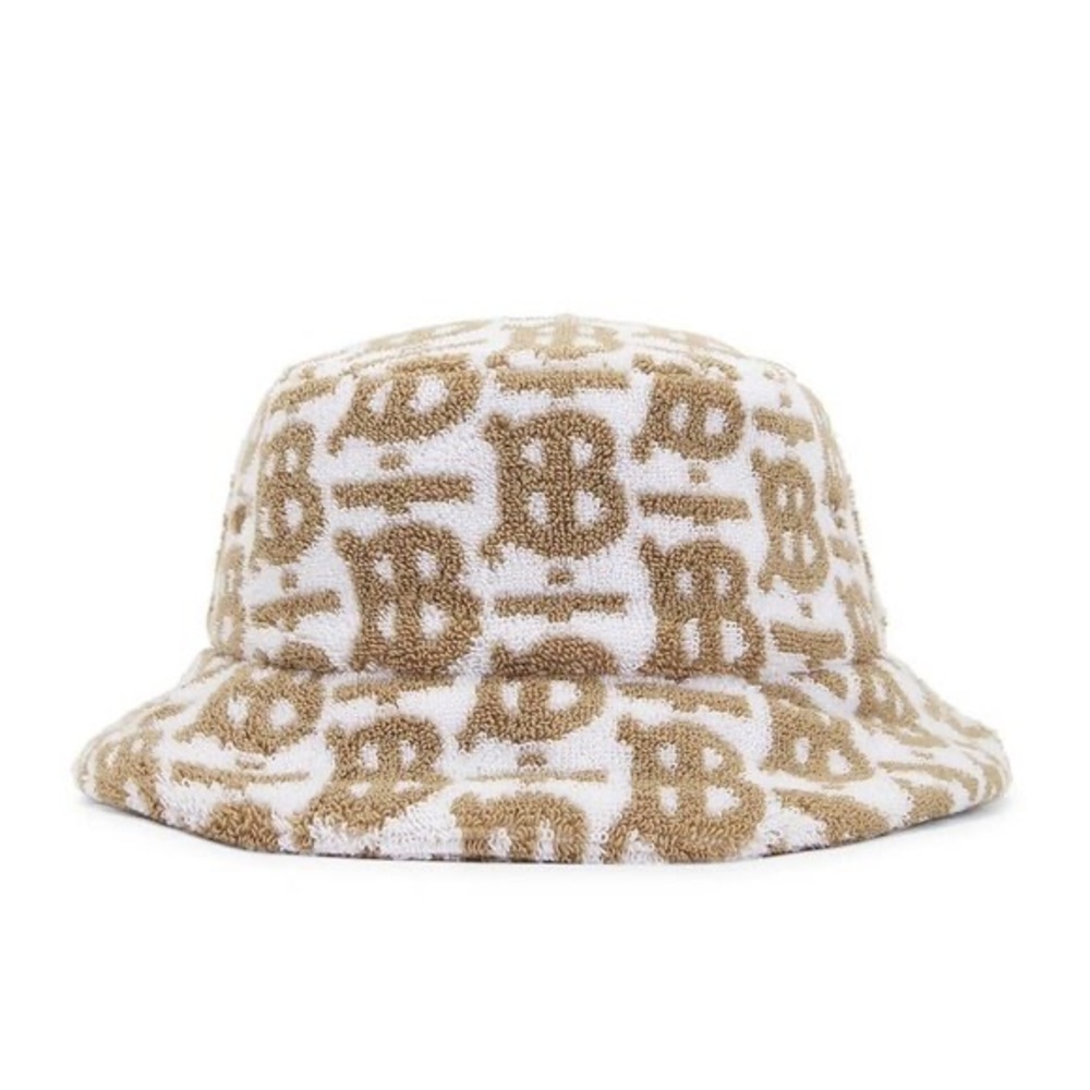 Burberry Unisex US L Monogram Terry Cloth Bucket Hat Archive Beige